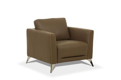 Acme Furniture Acme Malaga Chair In Taupe Leather Taupe Leather
