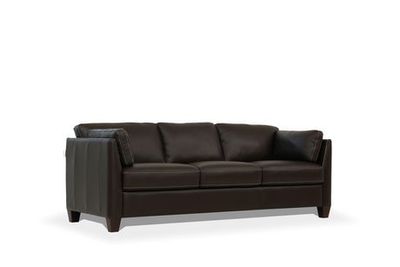 Acme Furniture Acme Matias Sofa In Chocolate Leather Chocolate Leather