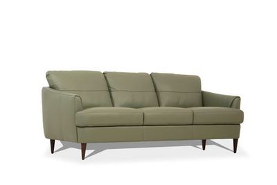 Acme Furniture Acme Helena Sofa In Moss Green Leather Moss Green Leather
