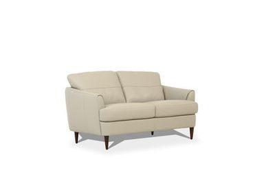 Acme Furniture Acme Helena Loveseat In Pearl Gray Leather Pearl Gray Leather
