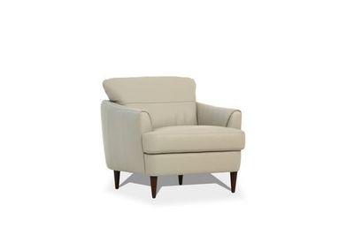 Acme Furniture Acme Helena Chair In Pearl Gray Leather Pearl Gray Leather