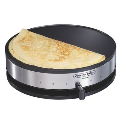 Brentwood Stainless Steel Non-Stick Electric Tortilla Warmer Maker, 10-Inch  