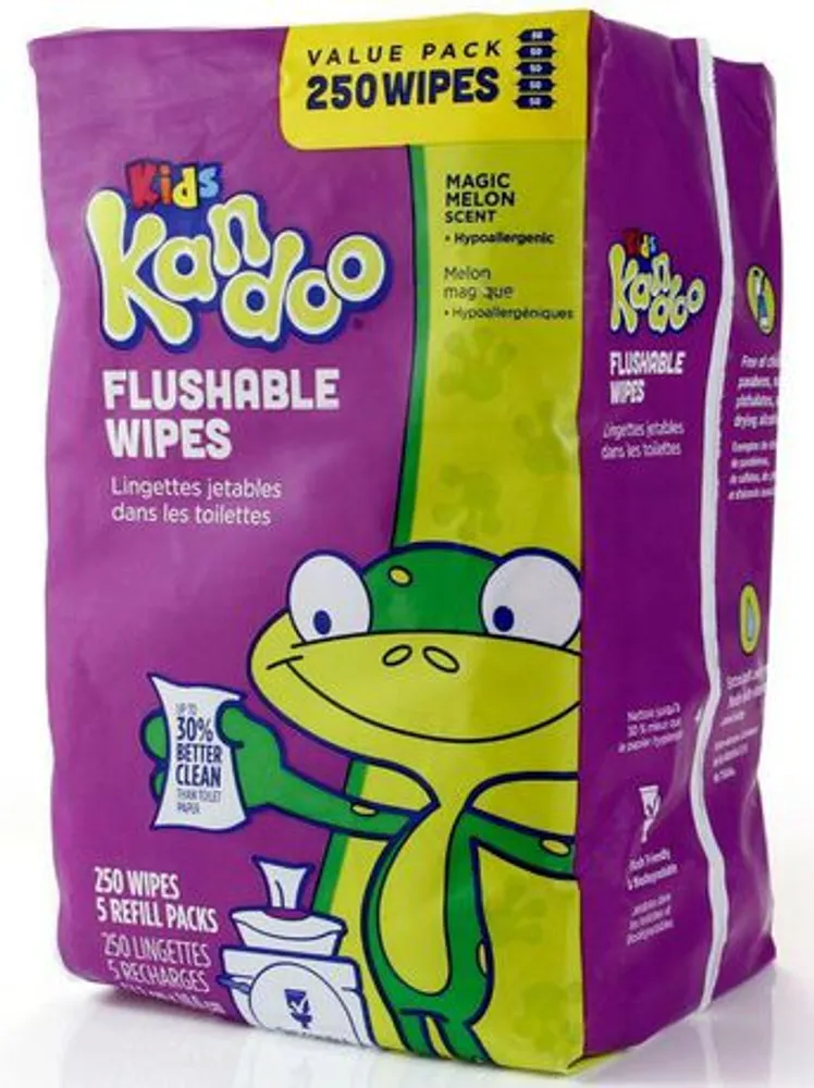 Kids Kandoo® Flushable Sensitive Cleansing Wipes Refill Packs, 4