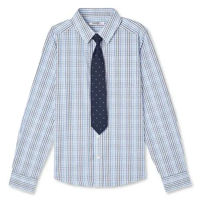 George Boys' Woven Shirt And Tie Navy L