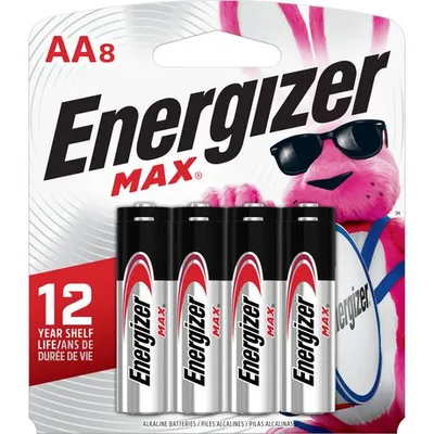 Energizer Max Alkaline Aa Batteries, 8 Pack