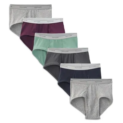 Fruit Of The Loom Mens Briefs, 6-Pack Multi Xl