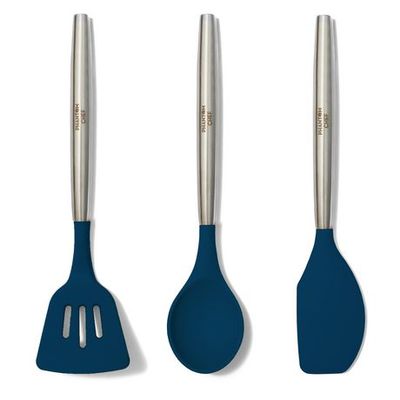 Phantom Chef 11 Deep Frypan, Navy | Wood Handle