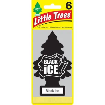 Little Trees Air Freshener Black Ice 6-Pack