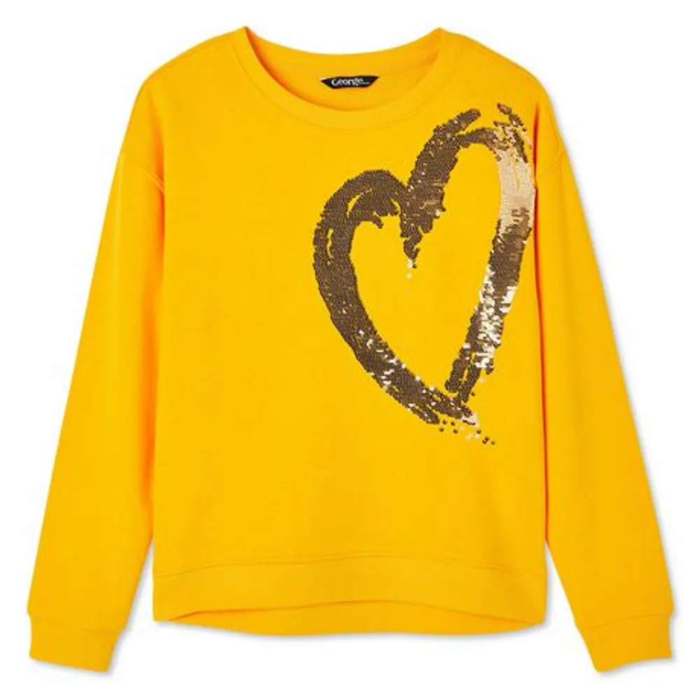 George Girls' Crew Neckline Sweater Yellow L