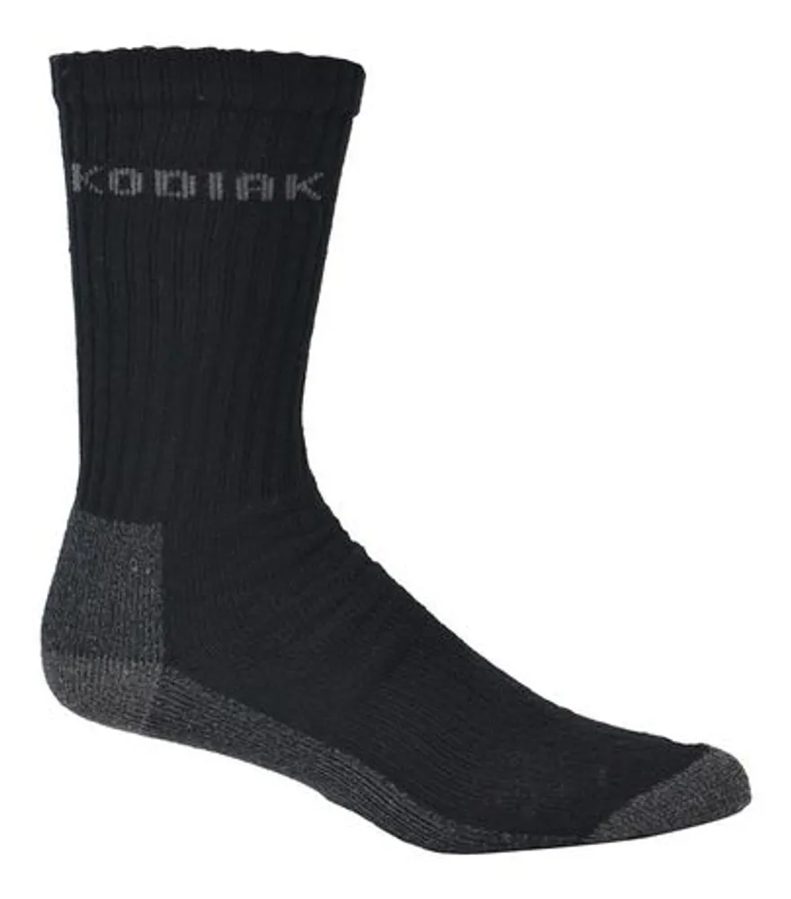 KODIAK Pathfinder By Kodiak Mens 4-Pack Work Socks Black 7-12