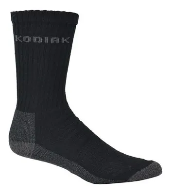 Pathfinder By Kodiak Mens 4-Pack Work Socks Black 7-12