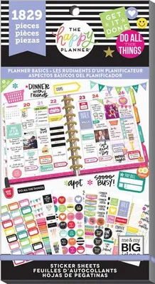 Me & My Big Ideas The Happy Planner Value Pack Stickers - Planner Basics Multicolor