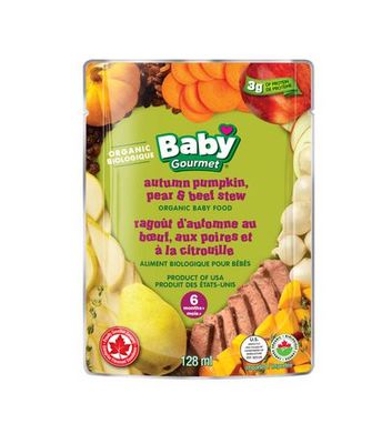 Baby Gourmet Foods Inc Baby Gourmet Autumn Pumpkin Pear & Beef Stew Organic Baby Food Meal