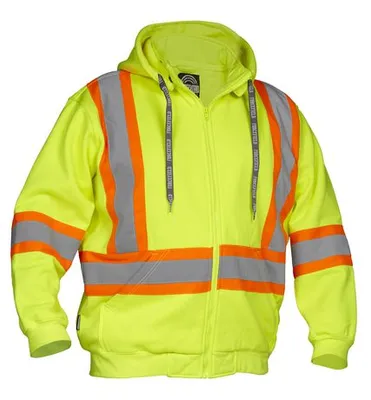 Forcefield Force Field Hi-Visibility Safety Detachable Hoodie Lime L