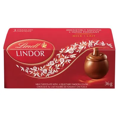 Lindt Lindor Milk Chocolate Truffles 3-Pack Box