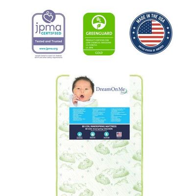 Dream On Me Twilight 5 80 Coil Spring Crib And Toddler Bed Mattress, Model #83-G Green Standard Crib