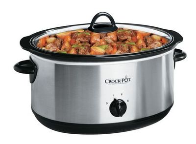 NEW Crockpot CPSCVM40-BP 4-Quart Classic Oval Manual Slow Cooker Black