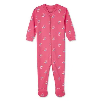 George Baby Girls' Full-Zip Sleeper Pink 0-3 Months