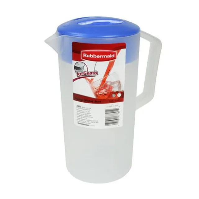 Rubbermaid, 2 Quart, 1 Pack, Red, Plastic Simply Pour Pitcher with  Multifunction Lid