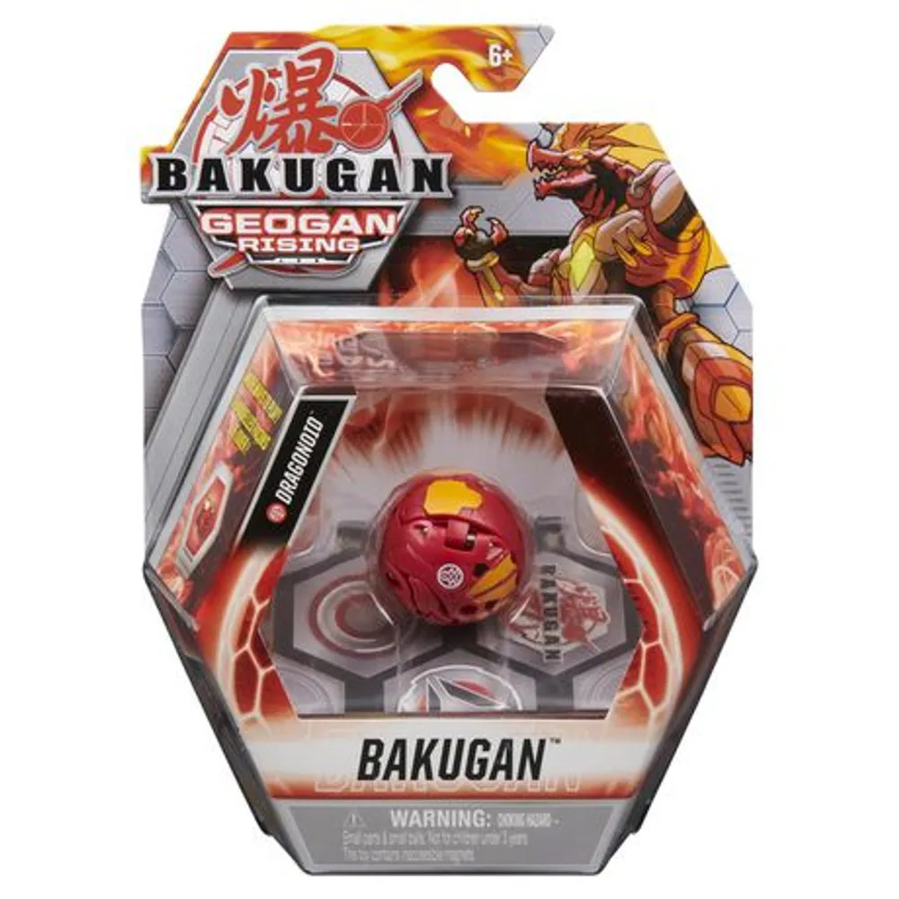 Bakugan, Dragonoid, 2-Inch Tall Geogan Rising Collectible Action Figure And  Trading Card Multi