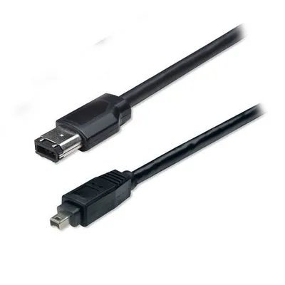 Blue Diamond Firewire 6 Pin To 4 Pin Cable - 10Ft Black 10 Ft