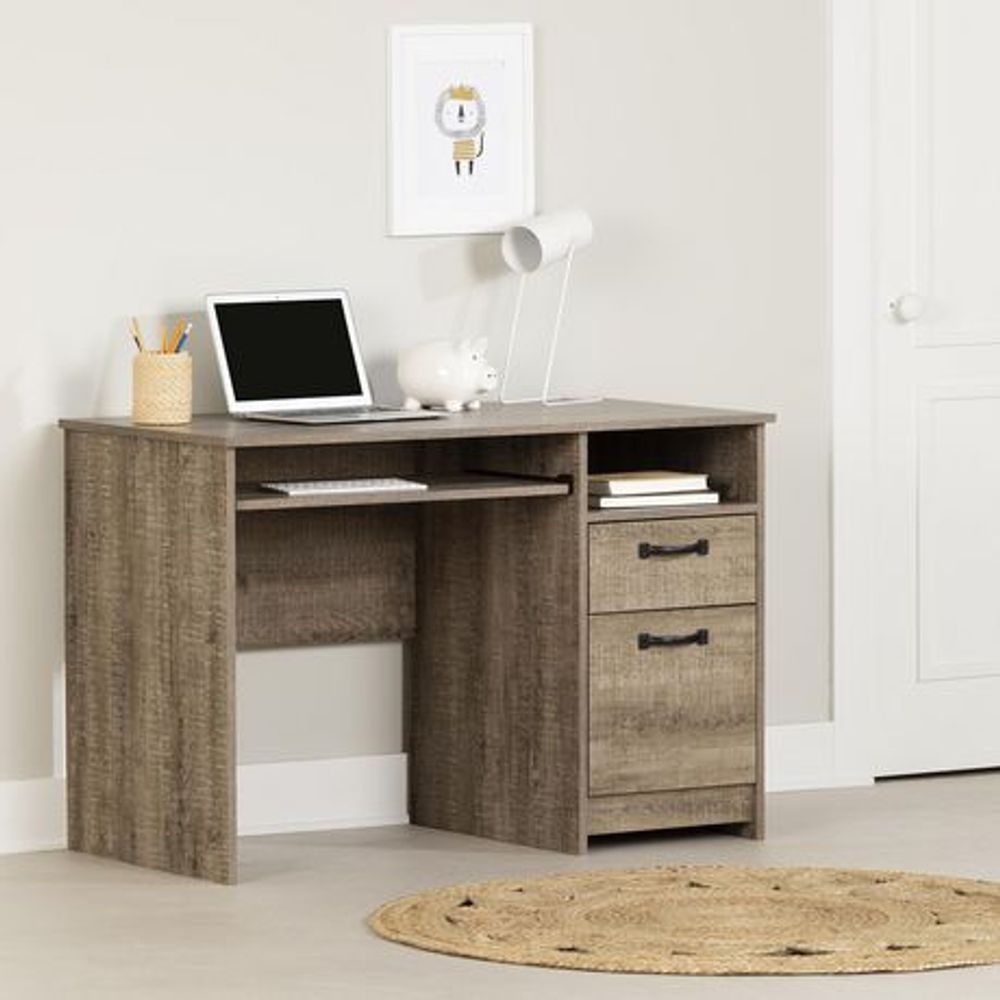 south shore weathered oak desk