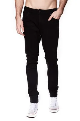 Jeaniologie Men 5-Pocket Slim Fit Jeans / Black Black 28