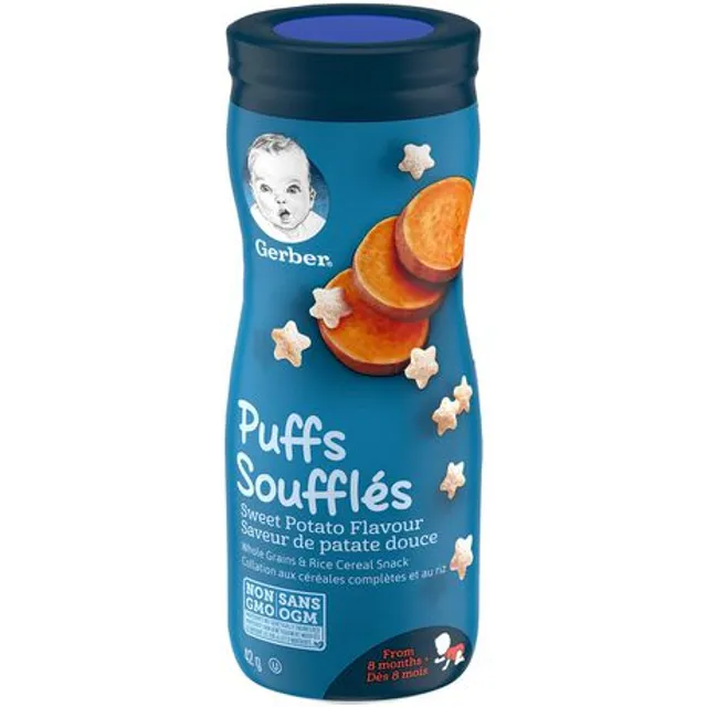 Gerber Puffs Banana, 42 g, Peach – Gerber : Food and juice