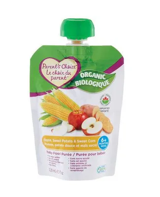 Parent's Choice Organic Apple, Sweet Potato & Sweet Corn Baby Food Pur E