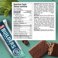 CLIF BUILDERS Protein Bars, Chocolate Mint Flavour, 20g of Protein, Prepared in Canada, Gluten Free, No Artificial Sweeteners, (Pack of 6), 408 g