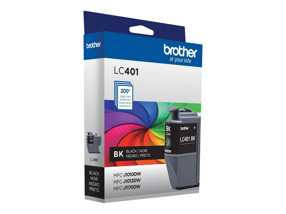 Brother Genuine LC401BKS Standard-Yield Black Ink Cartridge