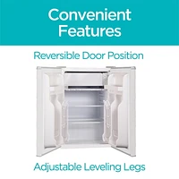 Black + Decker bcrk25w compact Refrigerator Energy Star Single Door mini réfrigérateur avec congélateur 2,5 pieds cubes blanc