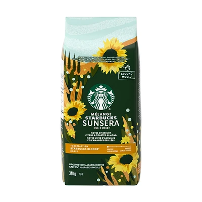 Starbucks SUNSERA BLEND, Blonde Roast Ground Coffee, Smooth Blend Arabica Coffee, Citrus & Almond Notes, 340 g