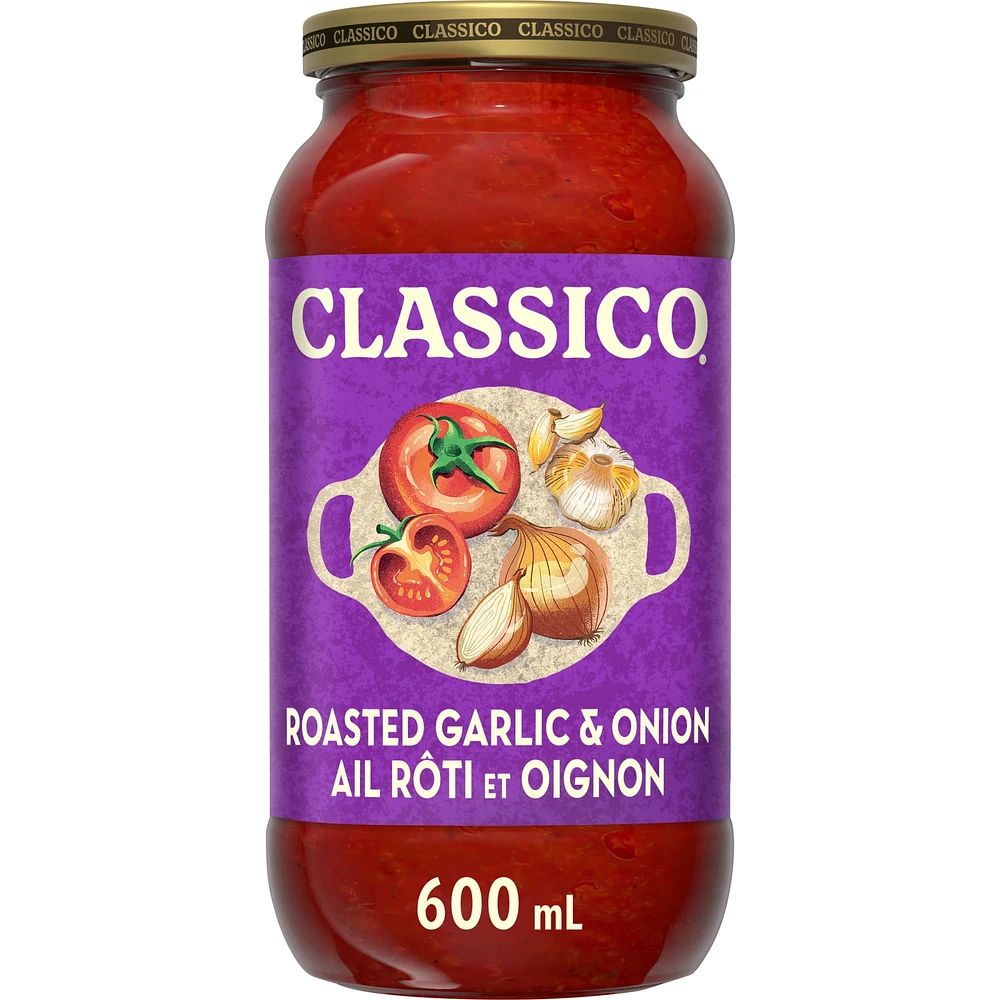 Sauce Pour Pâtes Ail Rôti Et Oignon Classico Tomate et Oignon 600ML