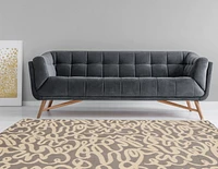 Capri Sasha Light Grey & Bone 4' 3" x 7' 3" Area Rug