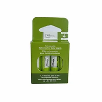 Mainstays Solar Rechargeable 400mAh AAA Nickel Metal Hydride Batteries, 4 Count