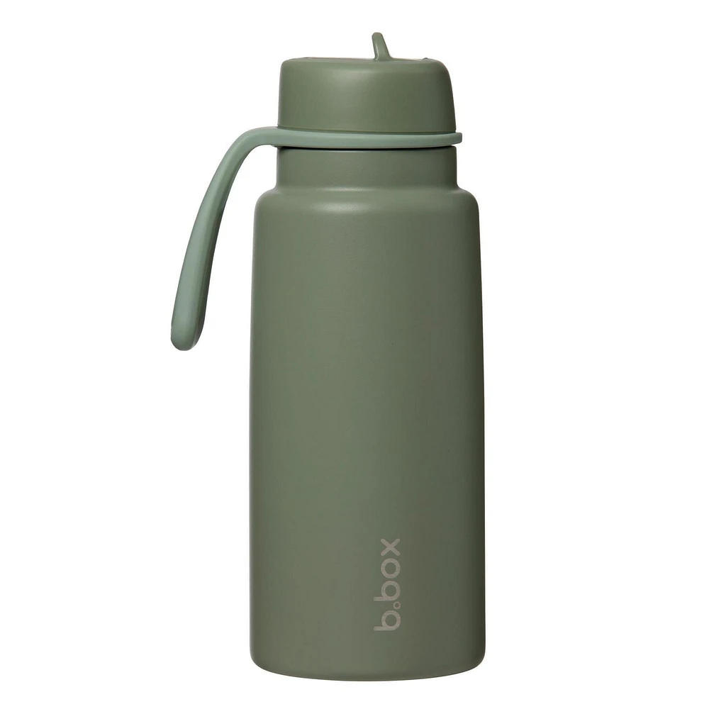 b.box - 34oz Insulated Flip Top Drink Tumbler with Straw Large and Durable Water Bottle for Teens & Adults Travel Water Bottle Triple Layer Insulation BPA Free 34oz