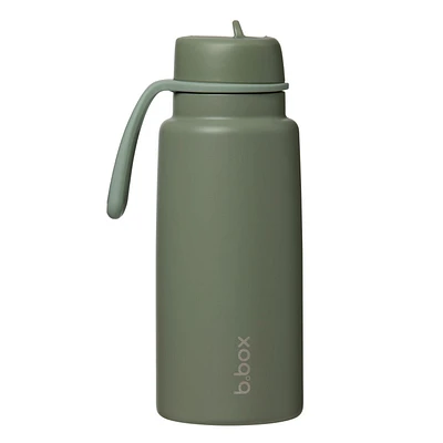 b.box - 34oz Insulated Flip Top Drink Tumbler with Straw Large and Durable Water Bottle for Teens & Adults Travel Water Bottle Triple Layer Insulation BPA Free 34oz