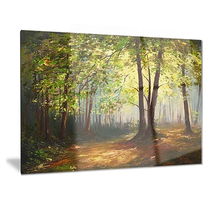 Design Art Summer Forest Landscape Metal Wall Art
