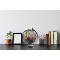 8" Decorative Black Globe With Stand