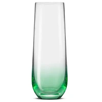 Flûtes à Champagne sans Pied Colorées Hue – 9,4 oz - Ensemble de 6 Coupe élancée et lestée