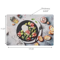 Set De Table En Plastique Assiette Fromage & Olive - Lot De 12