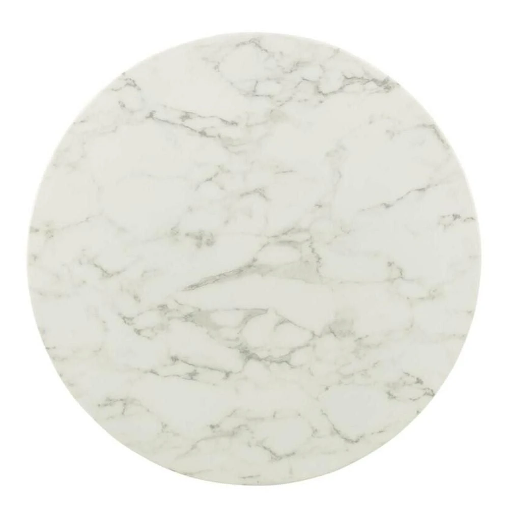 Sleek and Glamorous Damen Brass Faux Marble (Stone) Dining Table, – A Luxurious Blend of Modern Elegance and Timeless Design, Featuring a Stunning Brass Finish and Faux Marble Top