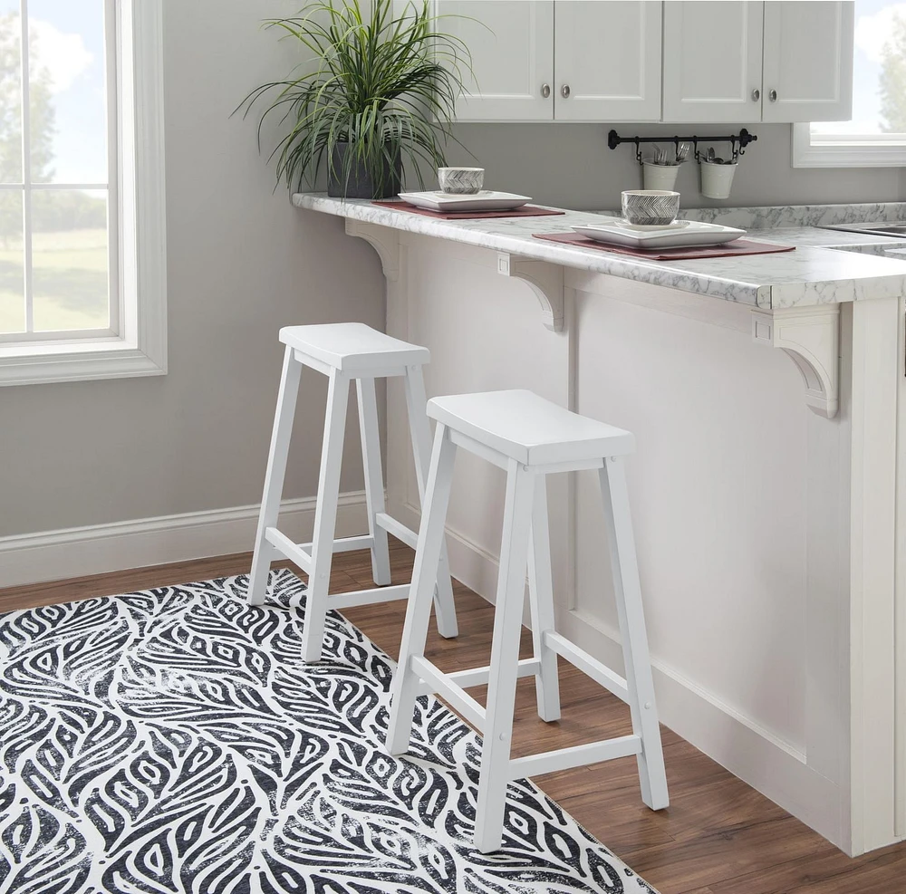 Tabouret de bar Keogh, Blanc