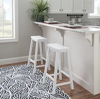 Tabouret de bar Keogh, Blanc