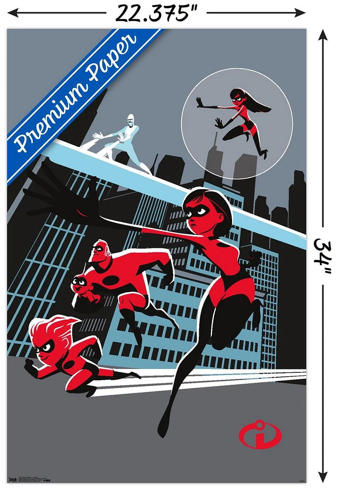 Disney Pixar The Incredibles 2 - Artistic Wall Poster, 22.375" x 34"