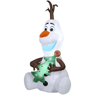 Christmas Inflatable Olaf Holding Christmas Tree