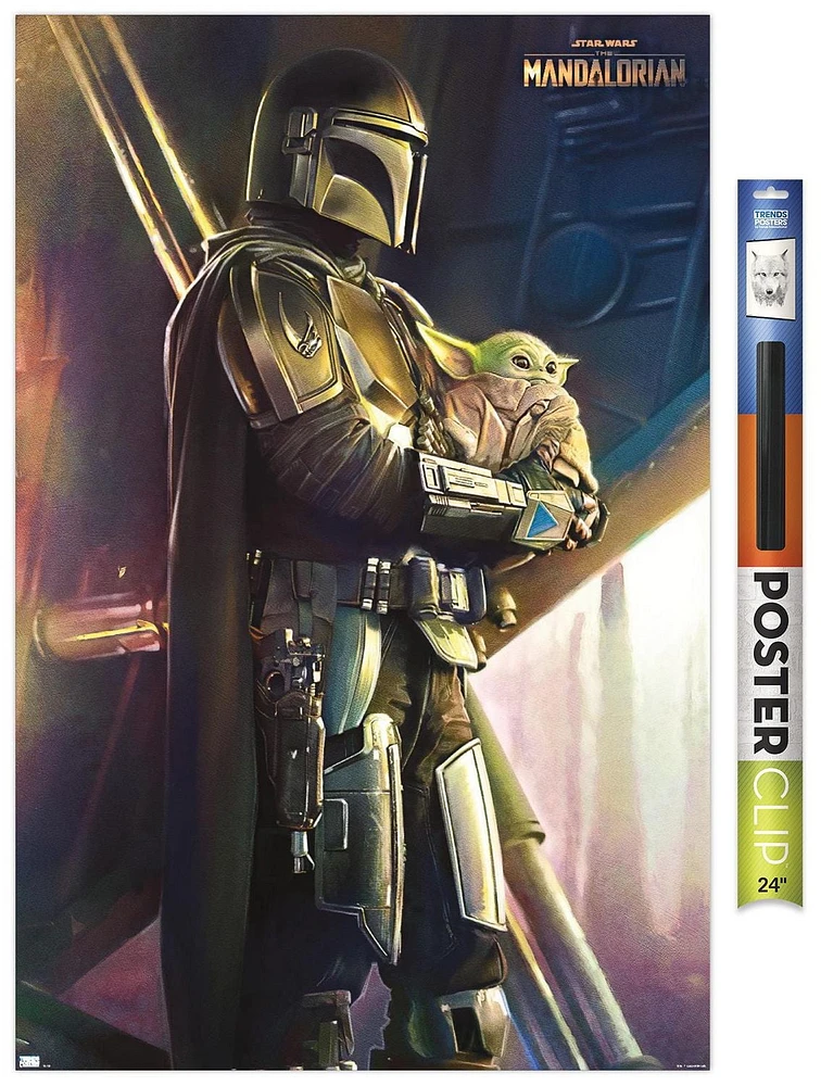 Star Wars: The Mandalorian - Held Wall Poster, 22.375" x 34" Framed