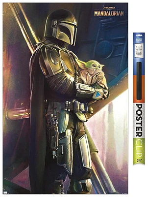 Star Wars: The Mandalorian - Held Wall Poster, 22.375" x 34" Framed