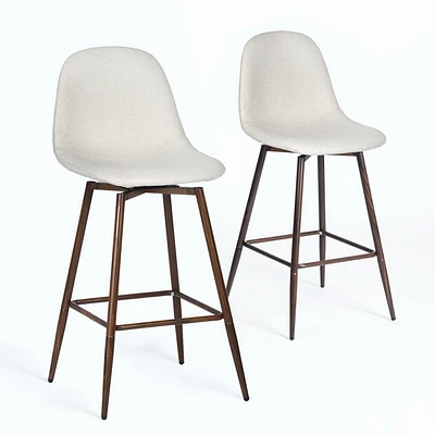 Homycasa – ensemble de 2 tabourets de bar pivotants, tabouret de bar au rembourrage élégant avec siège incurvé ergonomique